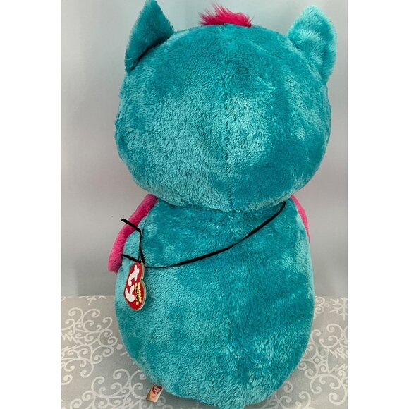Ty Beanie Boo Opal Owl Plush Stuffed Animal 17" Birthday July 6 - Picture 3 of 7